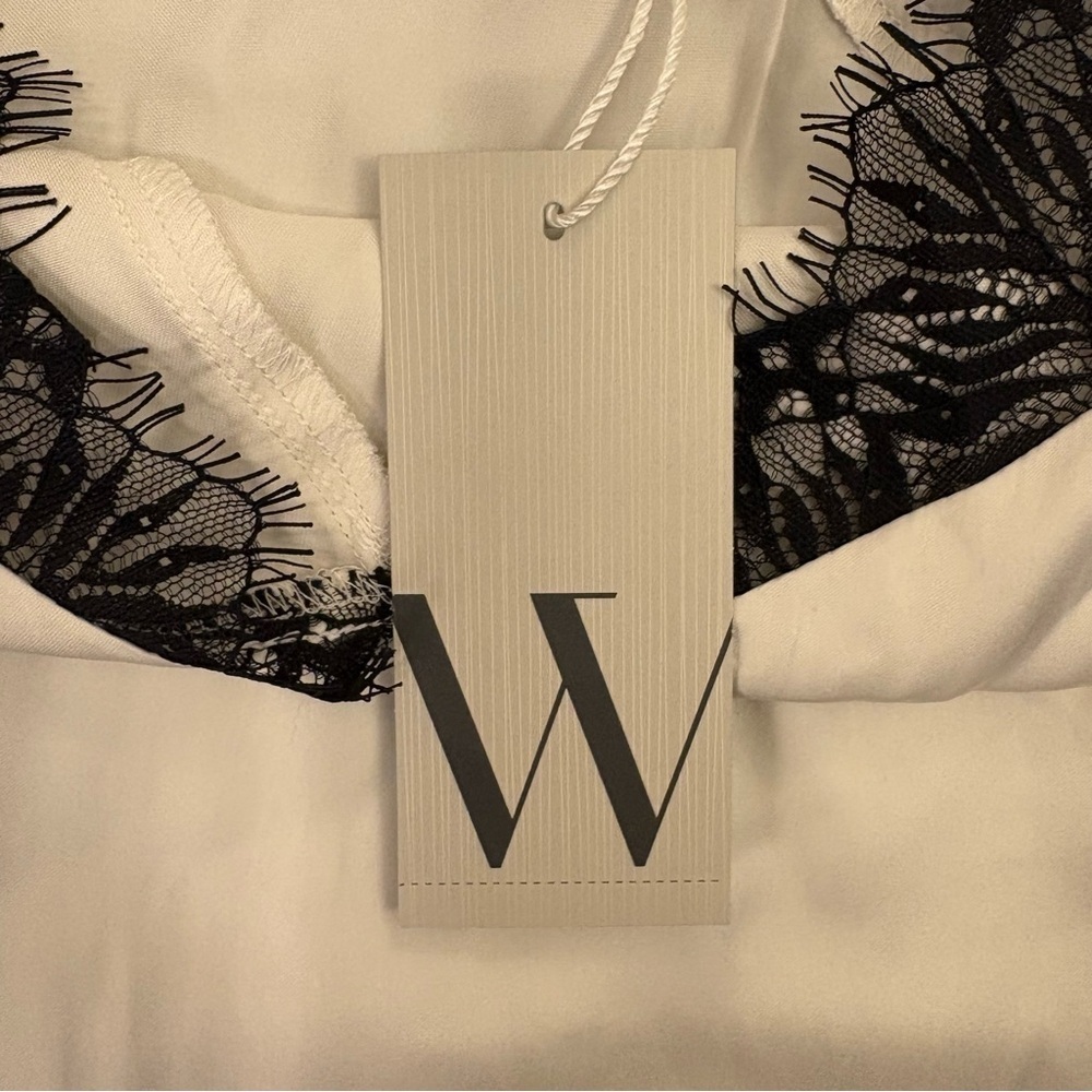 Worthington Women's Sleeveless Tank Top Size L White Black V-Neck NWT $48 - Picture 13 of 14